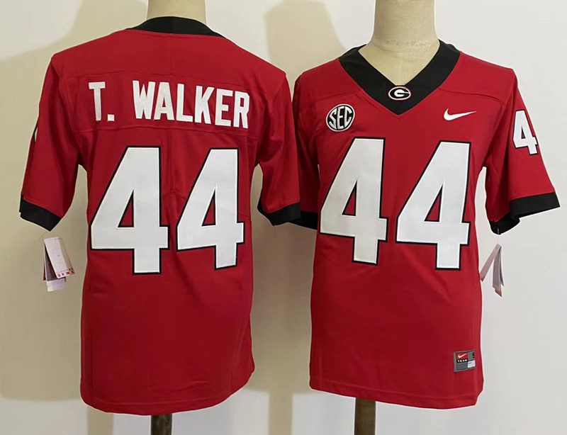 Men Georgia Bulldogs #44 T.Walker Red Nike 2025 NCAA Jersey->ncaa teams->NCAA Jersey